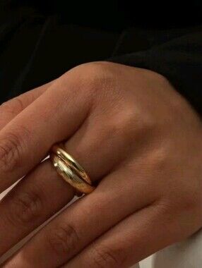 NEW Tarnish-free Double Ring